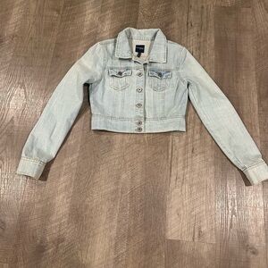Women’s Highway Jeans Light Blue cropped Denim Jacket Size Medium
